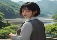 《爱的蹦极》电影画面，首尔城市街道背景下男女相遇的瞬间，温暖的暖色光线烘托出命运邂逅的浪漫感
