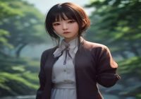 《美人》电影场景，朝鲜时代宫廷背景，穿韩服的女性形象在柔和烛光中若隐若现，历史质感浓郁